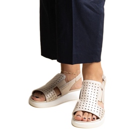 Imogne zlatne sandale s otvorenim gornjištem zlatna