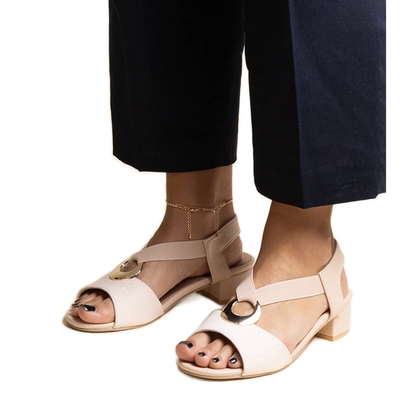 Jorga bež sandale s visokom potpeticom