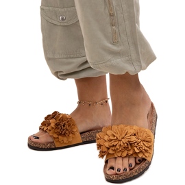 Japanke s cvjetićima na plutenom potplatu marke Almida smeđa