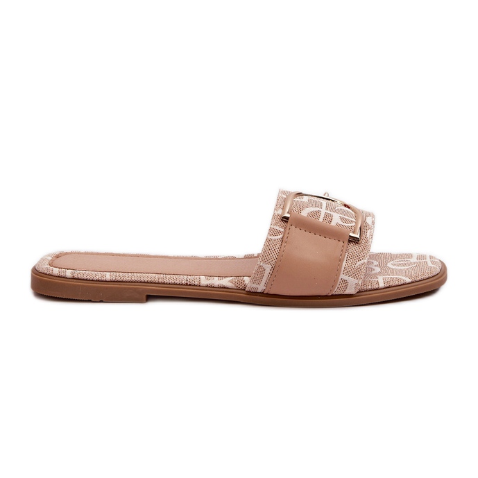 Sjajne ženske japanke s bež ukrasom na prstima