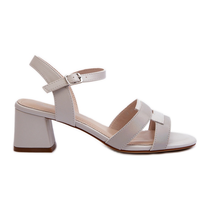 Ženske sandale na visoku petu od eko kože Sergio Leone SK894 sive siva