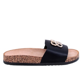 Ibanei japanke od crnog pluta sa kamenčićima crna