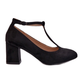 Crne cipele s potpeticom od eko brušene kože Raniyah crno