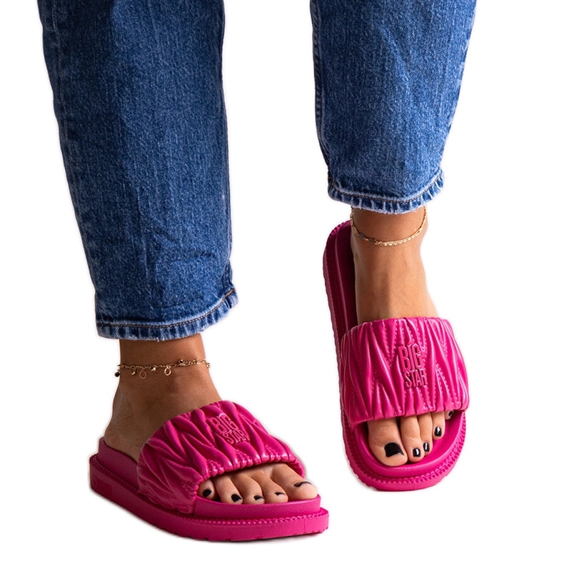 Ružičasti zalisci s volanima Big Star NN274A749 ružičasta