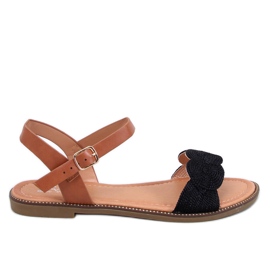 Tavani Crne ravne sandale crno