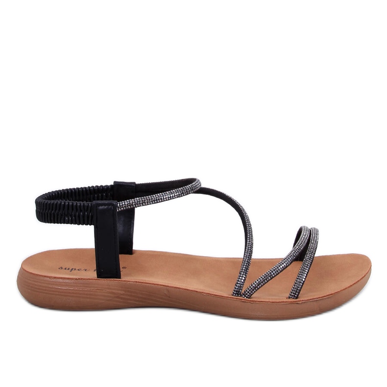 Lagane ženske sandale Prostis Black crno