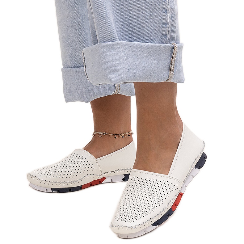 Evento Bijele ažurne kožne cipele marke Wendel bijela