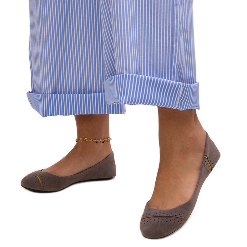 Sive klasične Dorris balerinke siva