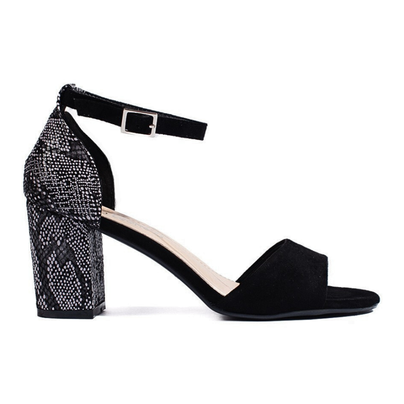 Sergio Leone Elegantne ženske sandale od crne brušene kože crno