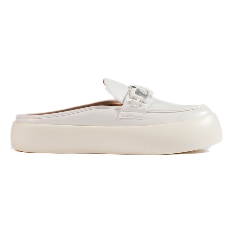 Ženske bijele japanke s platformom bijela