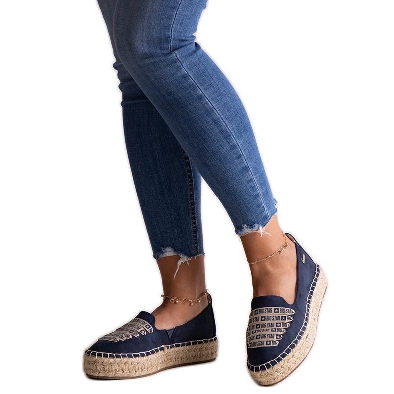 Mornarsko plave espadrile Big Star JJ274889 plava