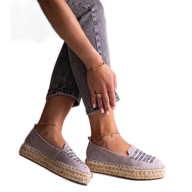 Sive espadrile Big Star JJ274890 siva