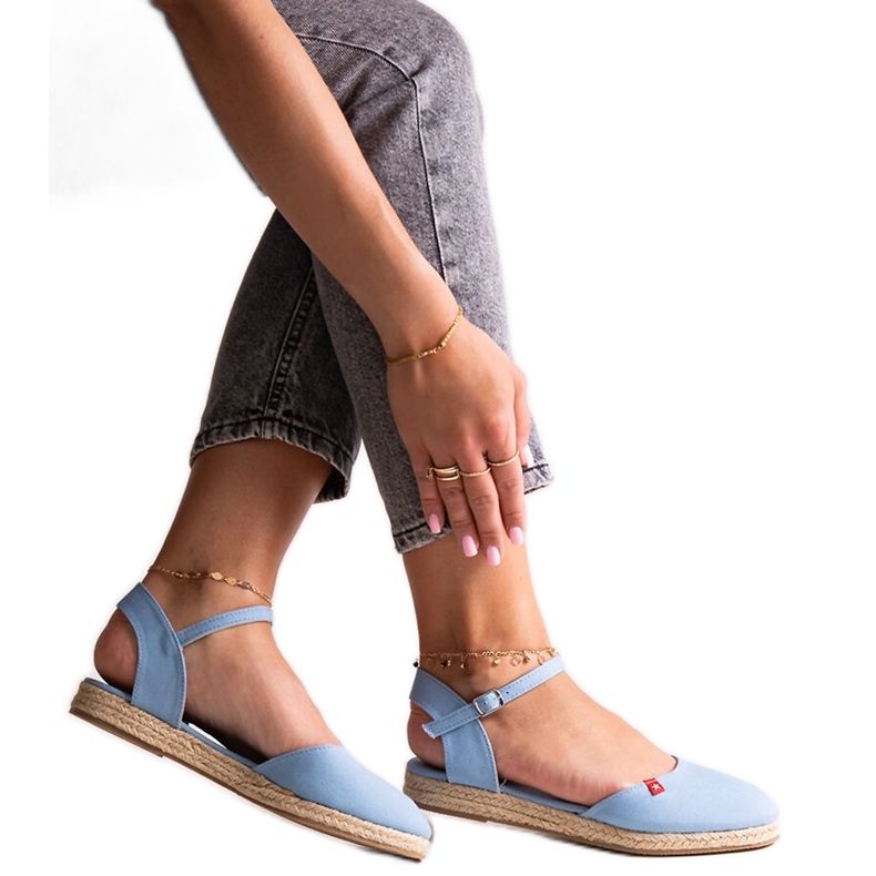 Plave espadrile s otvorenom petom Big Star FF274532 plava