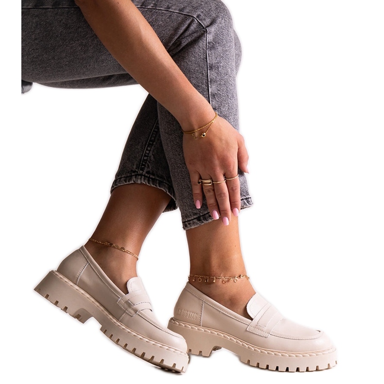 Bež kožne cipele Big Star LL274457