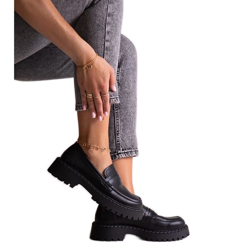 Crne kožne cipele Big Star LL274458 crno