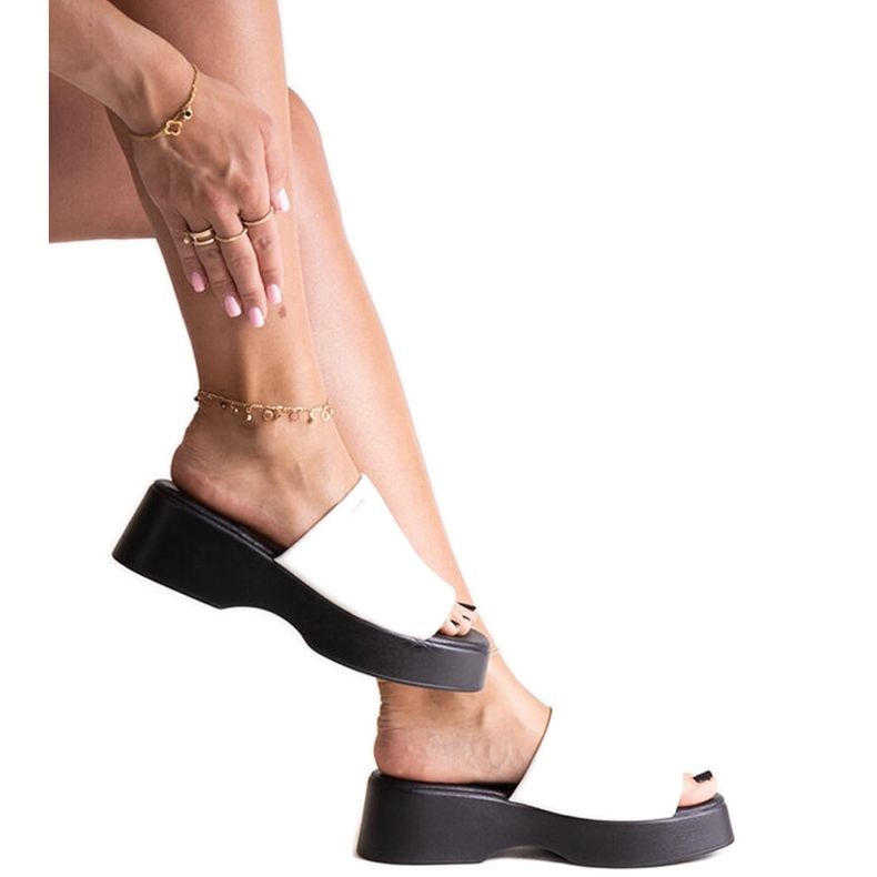 Bijele japanke na platformi Big Star NN274022 bijela