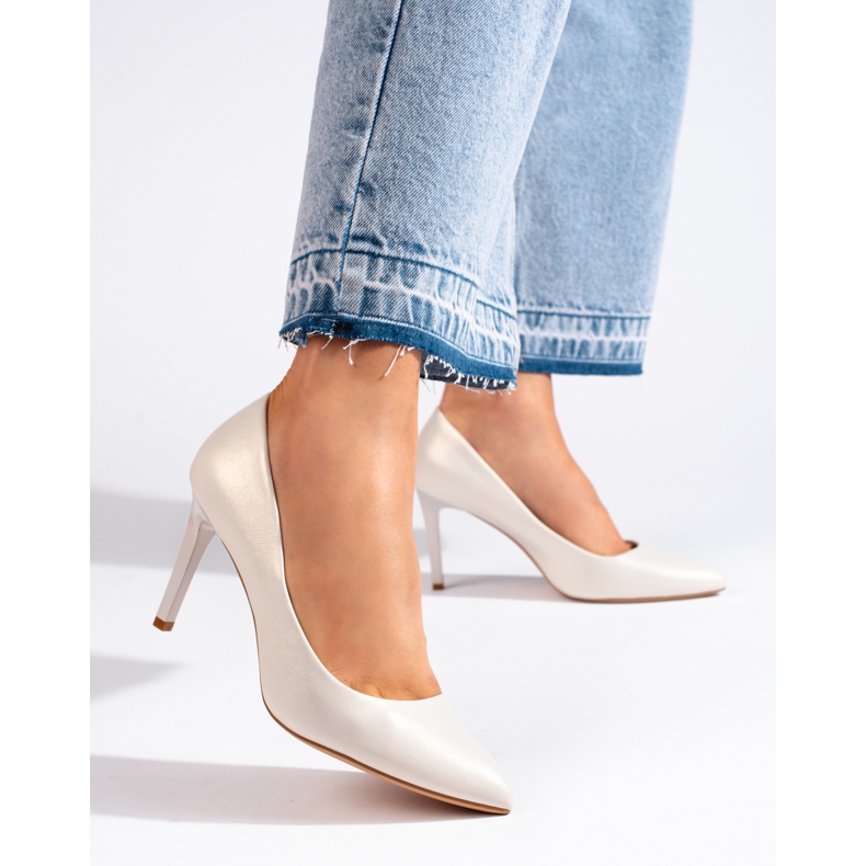 Klasične bijele ženske cipele Sergio Leone bijela