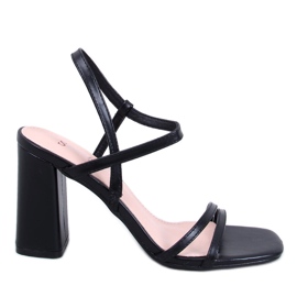 Borelli crne sandale na stabilnu petu crna