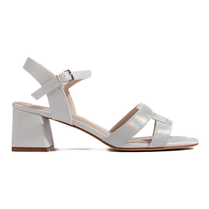 Sive svjetlucave ženske sandale marke Sergio Leone siva