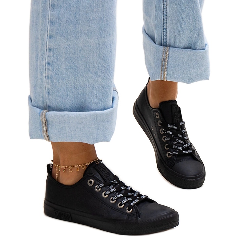 Crne tenisice od eko kože Big Star KK274106 crno