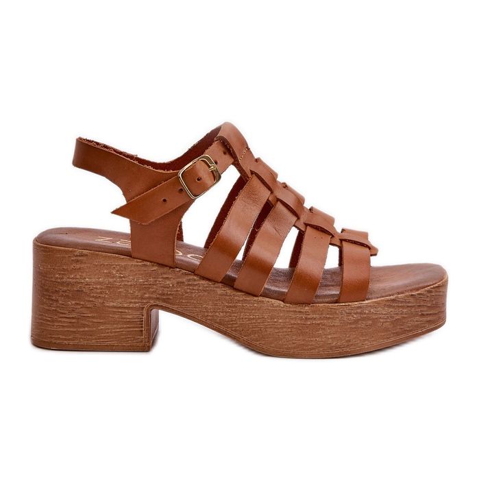 Zazoo 40410 Ženske kožne sandale, smeđe smeđa