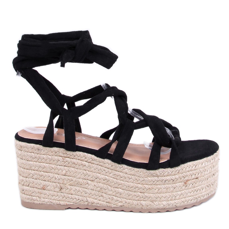Espadrile s platformom Manon Black crno