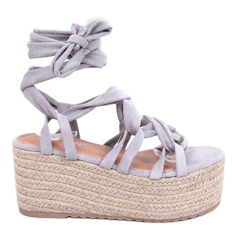 Manon sive espadrile s platformom siva
