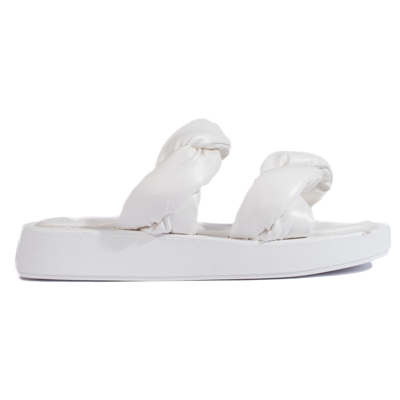 Bijele japanke s debelim potplatom bijela