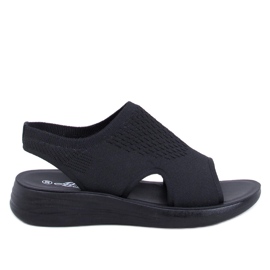 Aldos Crne mekane otvorene sandale crna