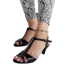 Crne Mislawa sandale na visoku petu crna