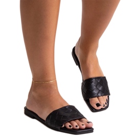 Crne japanke s prošivenim Hakimi uloškom crna