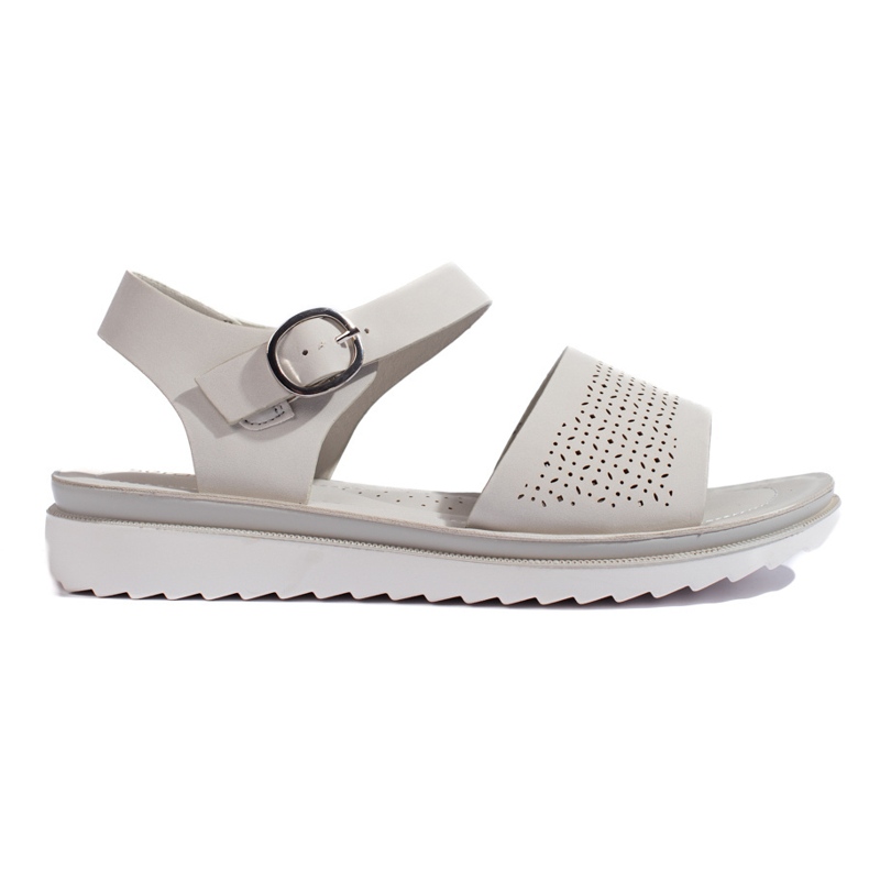 Sive sandale s otvorenom platformom Sergio Leone siva