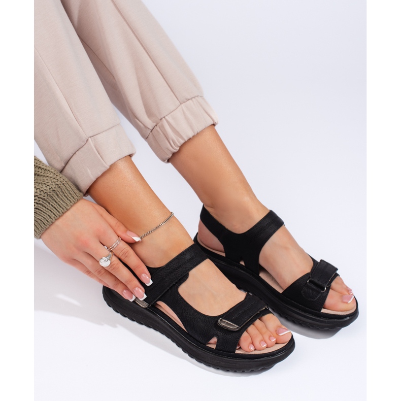 Ženske sportske sandale, crne crno