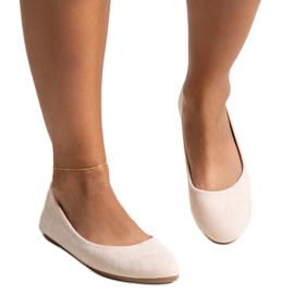 Svijetlo bež balerinke od Jala eko brušene kože