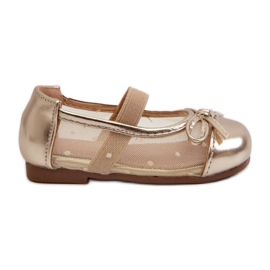 Dječje balerinke sa mašnicom, zlatne Jellema zlatni