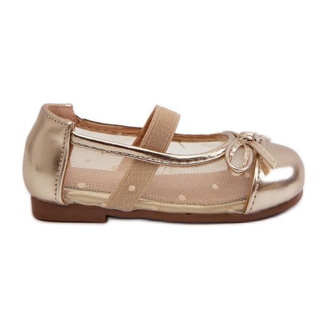 Dječje balerinke sa mašnicom, zlatne Jellema zlatna