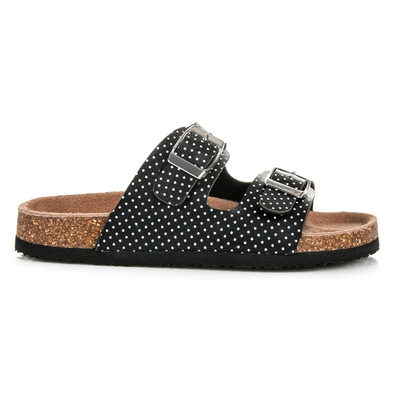 American Club papuče na točkice crno