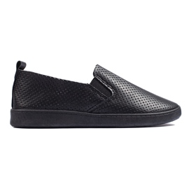 Ženski ažur, lagani, crni slip-on crna
