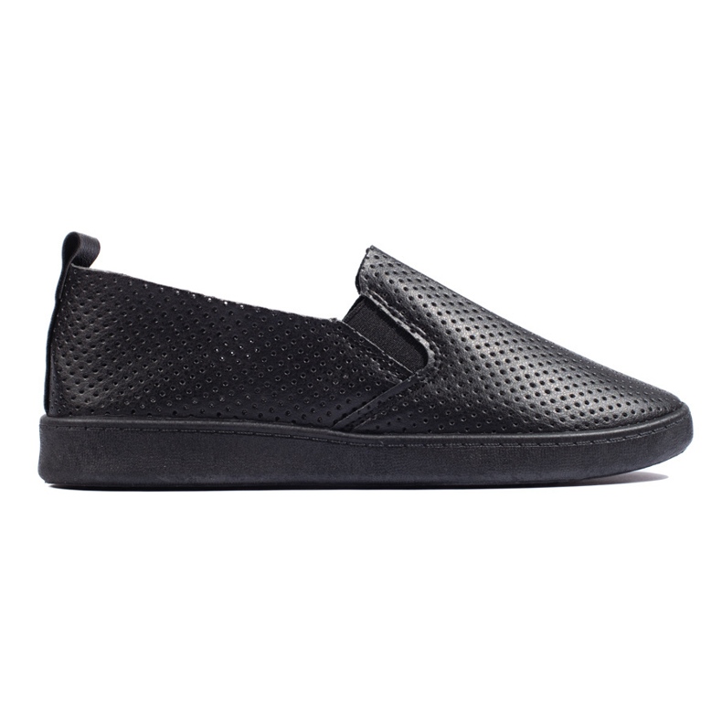 Ženski ažur, lagani, crni slip-on crno