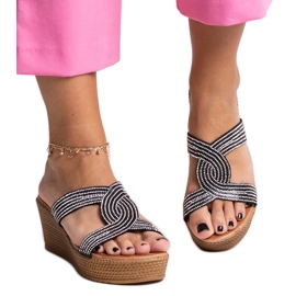 Crne jakne na klin s Antuanet kamenčićima crna