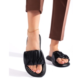 Ženske crne papuče crna