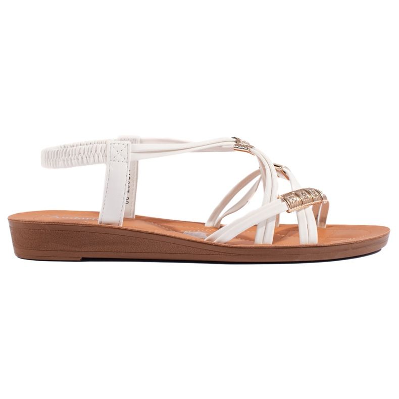 Bijele natikače s isprepletenim remenčićima bijela