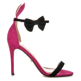 Marquiz Sandale s ušima i mašnom ružičasta