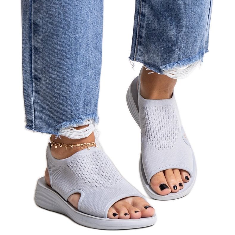 Sive sandale s platformom iz Rawie siva