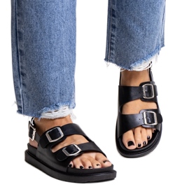 Bashera crne sandale s platformom crna