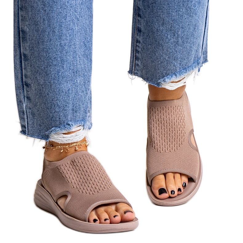 Smeđe sandale s platformom iz Rawie smeđa