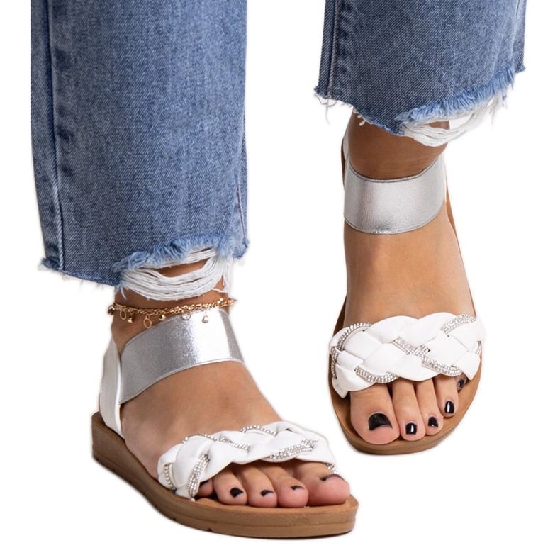 Bijele Aldona sandale bijela