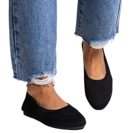 Yafia crne balerinke od tkanine crno