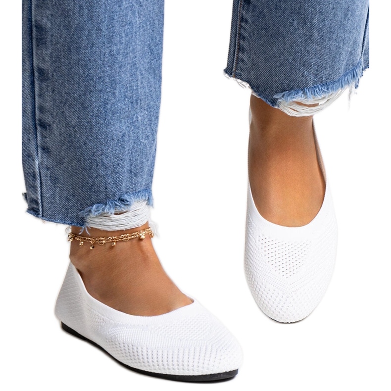 Balerinke od bijele tkanine marke Yafia bijela