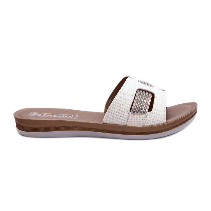 Udobne svjetlucave ženske japanke Inblu BA000050 Bijele bijela